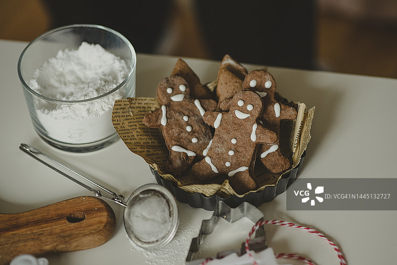 圣诞姜饼人饼干图片素材