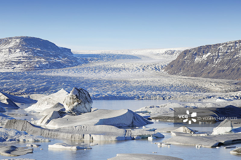 冰岛霍夫尔的瓦特纳冰川图片素材