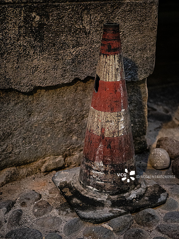 旧交通锥图片素材