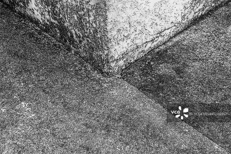 建筑物地板上不同混凝土纹理的细节图片素材