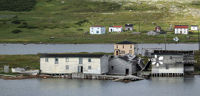 昔日渔村景色图片素材