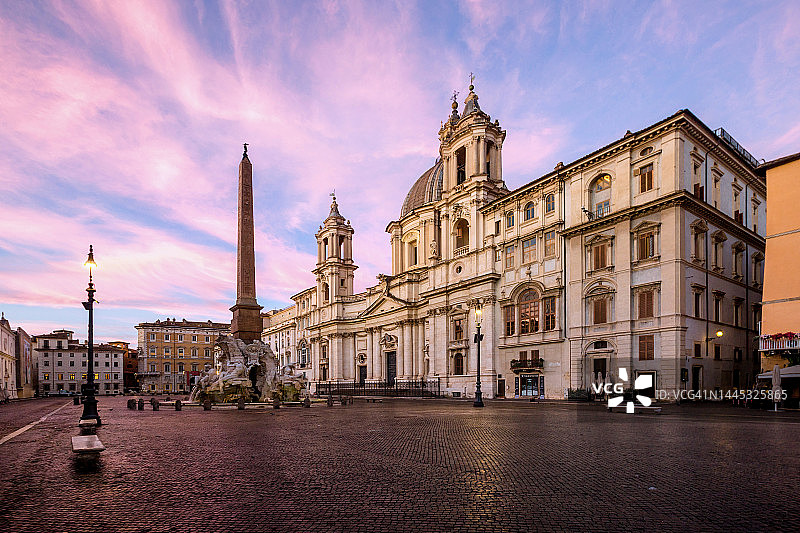 意大利罗马纳沃纳广场的日出图片素材