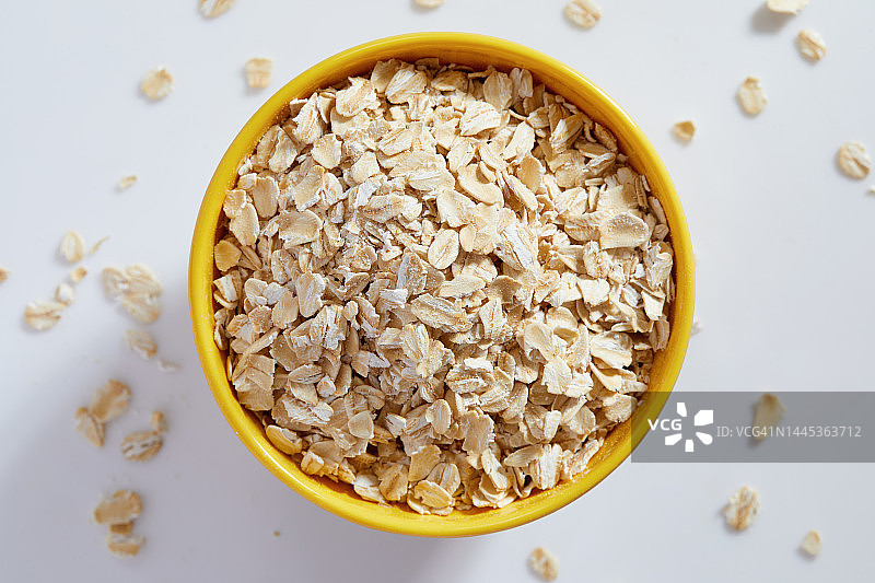 碗中燕麦俯视图片素材
