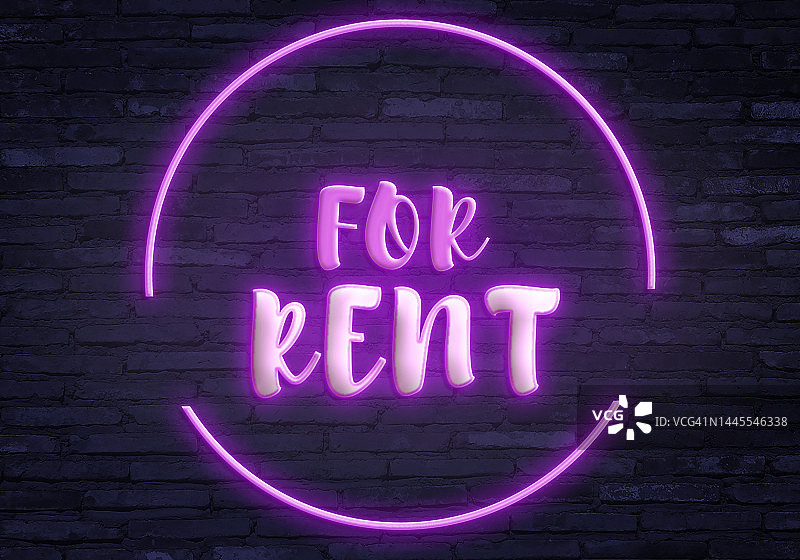 霓虹灯出租标志图片素材