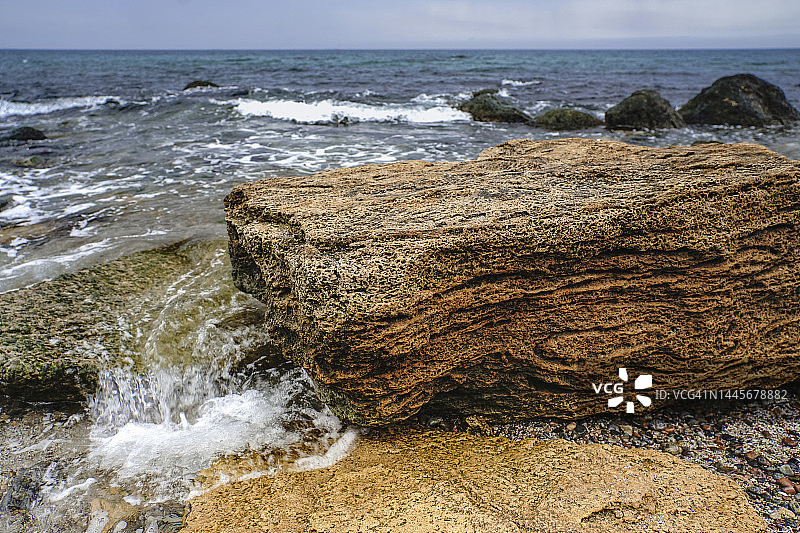 海边的贝壳石图片素材