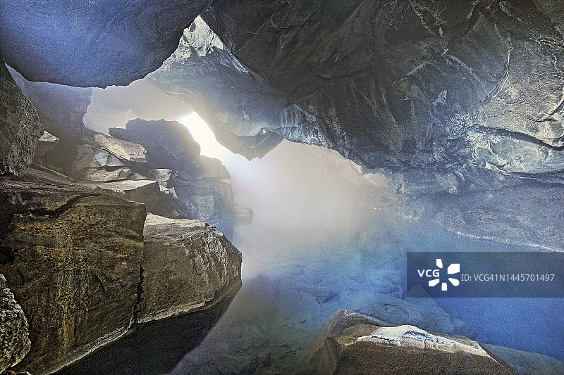 冰岛格罗塔加峡洞穴图片素材
