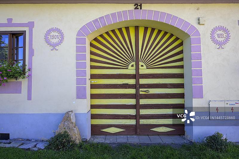 巴洛克式农庄大门（联合国教科文组织），捷克共和国霍拉索维采图片素材