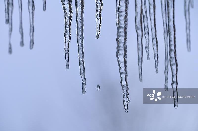 德国贝希特斯加登的冬季冰柱图片素材