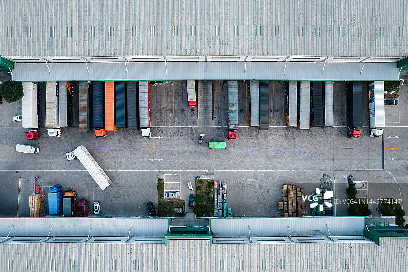 物流和配送中心航拍图片素材