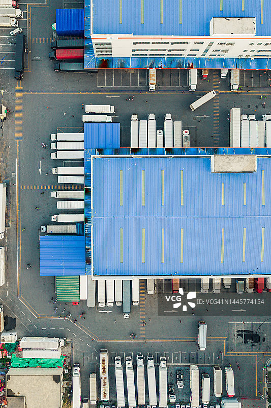 物流和配送中心航拍图片素材