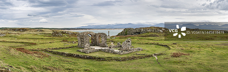 威尔士安格尔西岛兰德温岛圣德温文教堂图片素材