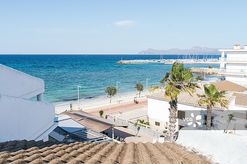 马略卡岛卡皮卡福特海滩地中海酒店内部景观图片素材