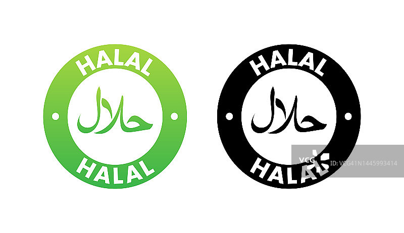 清真食品标志矢量素材图片素材