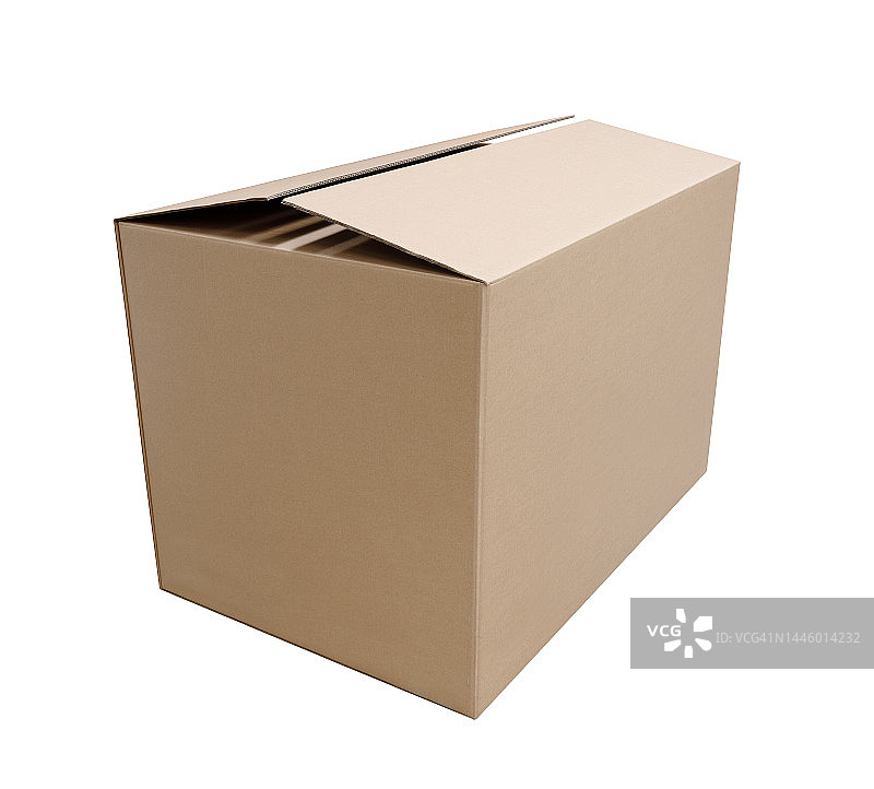 封闭的瓦楞纸板箱图片素材