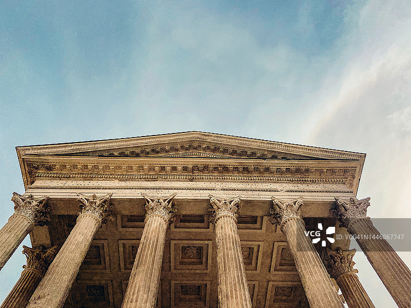 Maison carree，罗马神庙-尼姆，法国图片素材