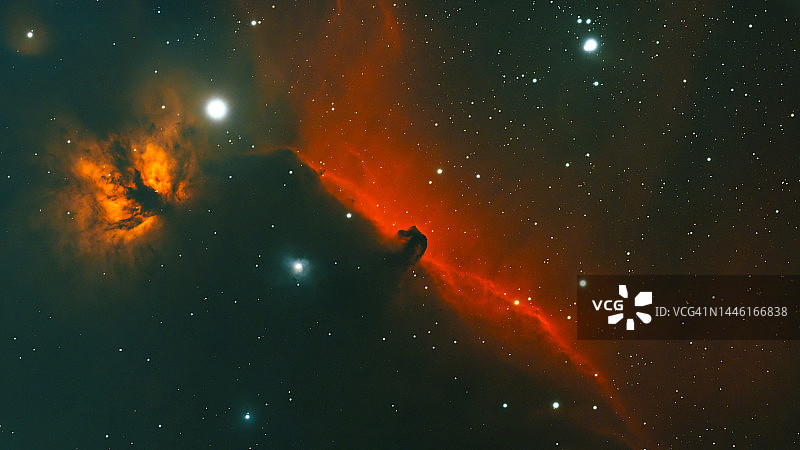 望远镜下的马头星云IC434图片素材