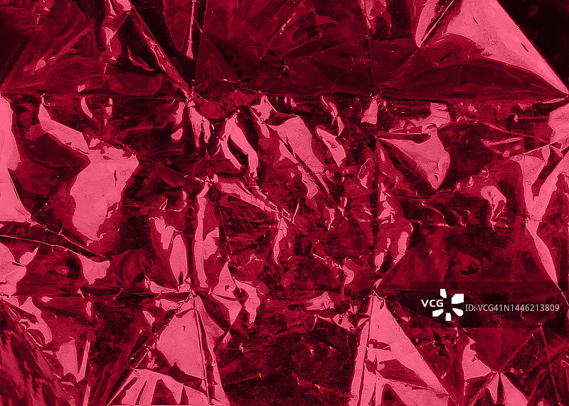 品红色闪亮金属箔纹理背景图片素材