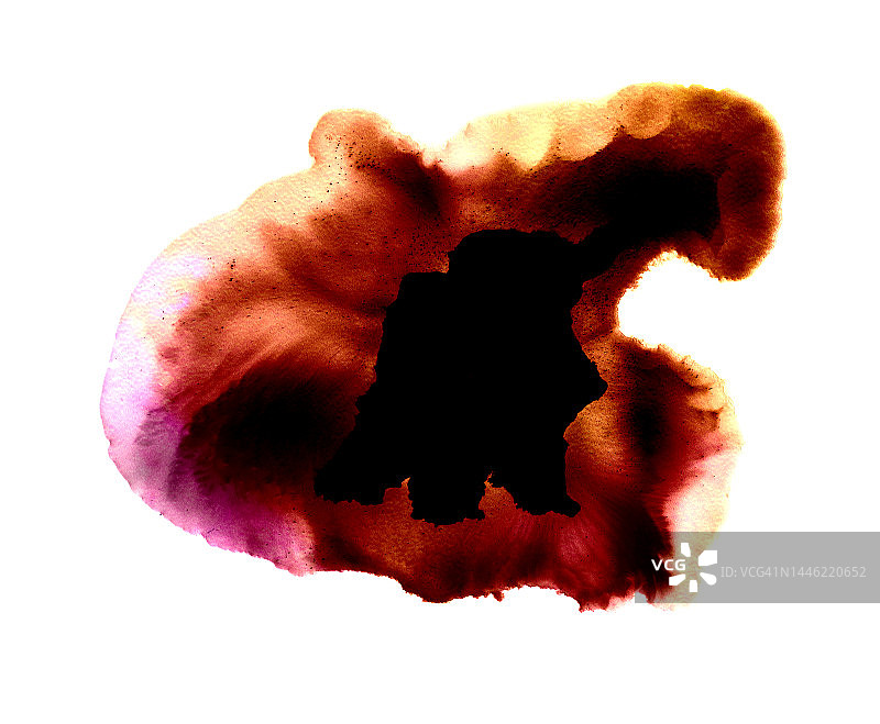 白色画布上的红色油漆飞溅图片素材