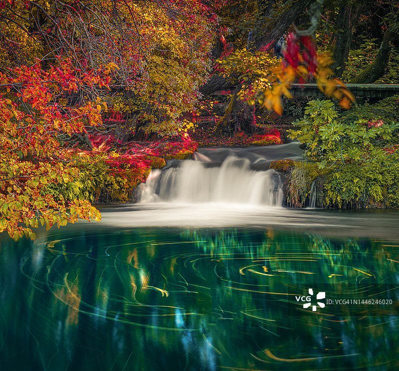 克尔卡国家公园秋季景色（白天）图片素材