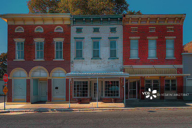 卡内尔顿华盛顿街沿线的建筑物立面图片素材