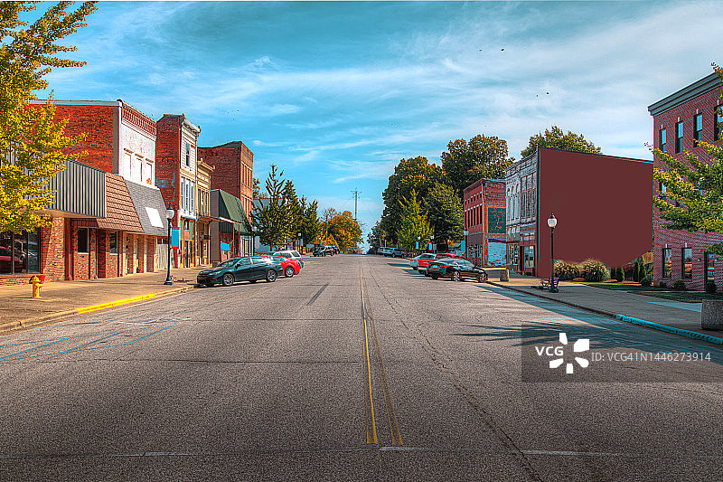 印第安纳州罗克波特主街中心图片素材