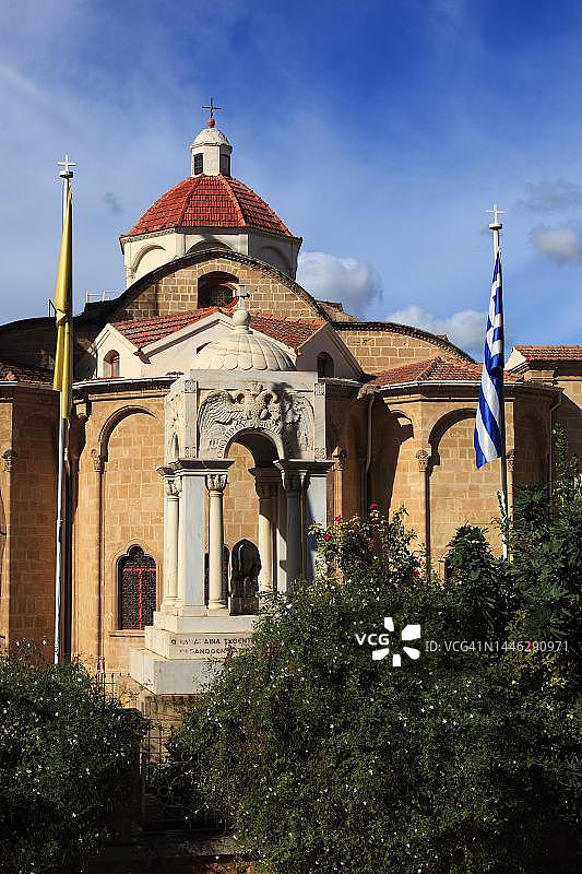 阿依纳帕，塞浦路斯东部城镇的主要教堂图片素材