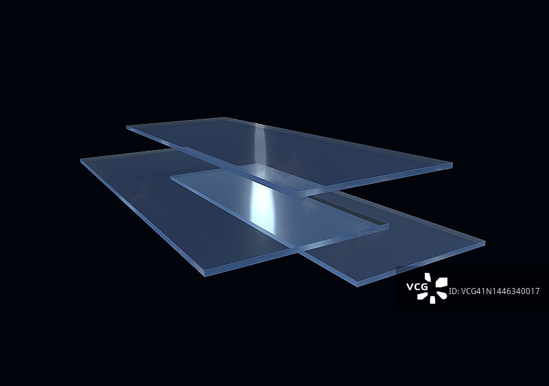 玻璃面板静物3D黑色背景图片素材