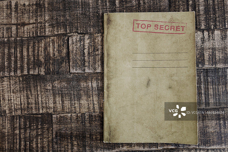 办公桌上的保密文件夹图片素材