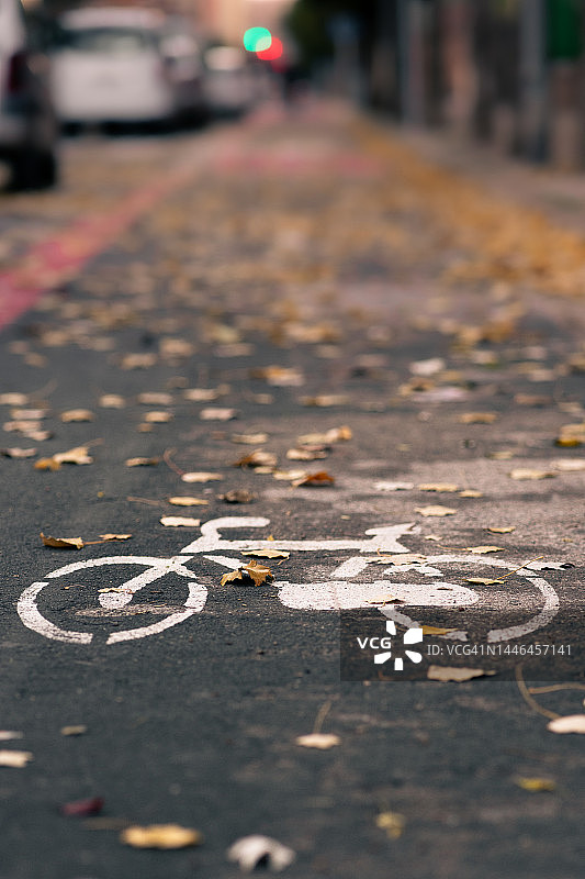 自行车道标志图片素材