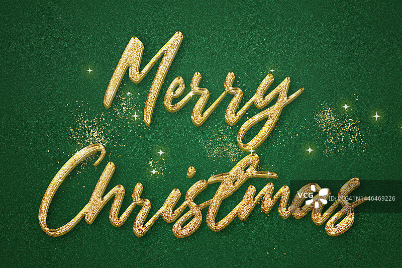 金色文字“圣诞节”图片素材
