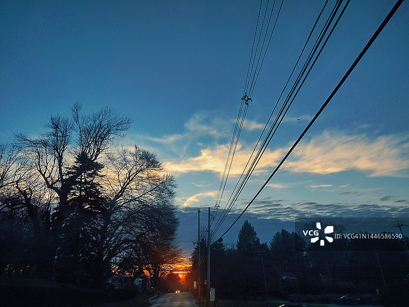 宾夕法尼亚州美丽的日落景色图片素材