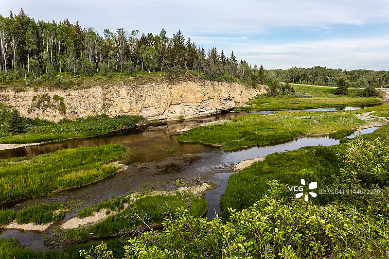加拿大伍德布法罗国家公园盐河图片素材