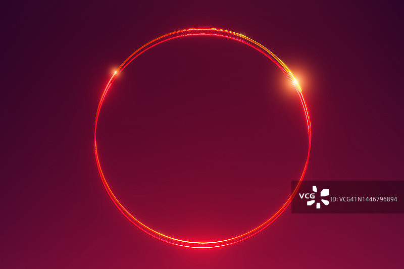 喜庆的红色发光边框与文案空间，展示2023年度代表色图片素材