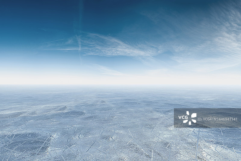 冰封湖面图片素材