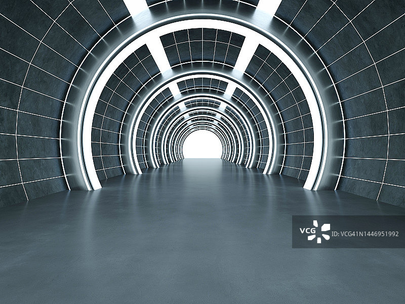 3D渲染：抽象隧道背景图片素材