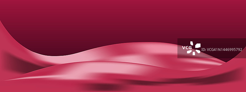 抽象的品红色潮流色背景，胭脂红色波浪，豪华长背景，艺术分形数字屏幕，海报banner，未来主义壁纸，演示卡，留白，封面设计图片素材