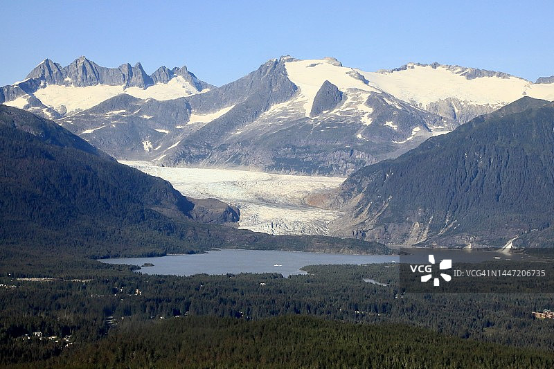 阿拉斯加朱诺的门登霍尔山谷图片素材