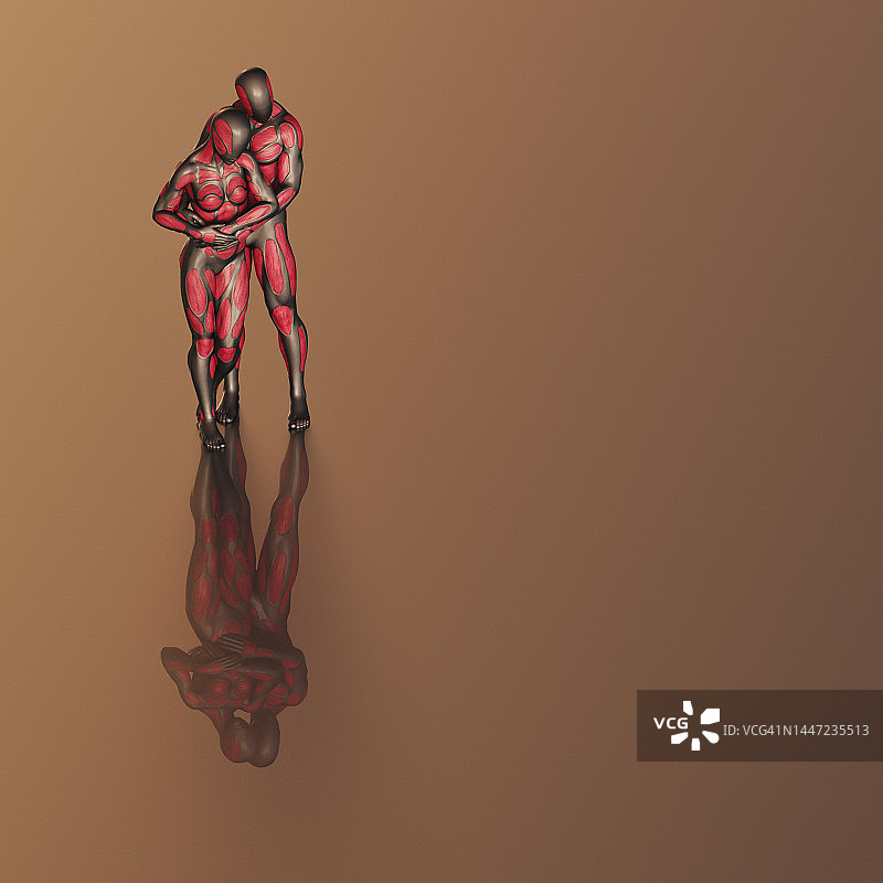 奇异类人情侣图片素材