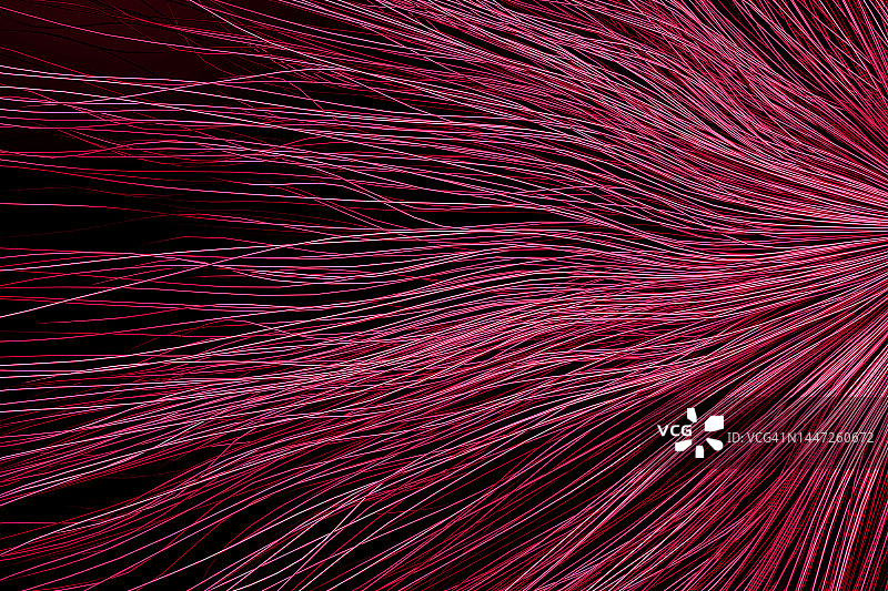 黑色背景上的许多发光线条图片素材