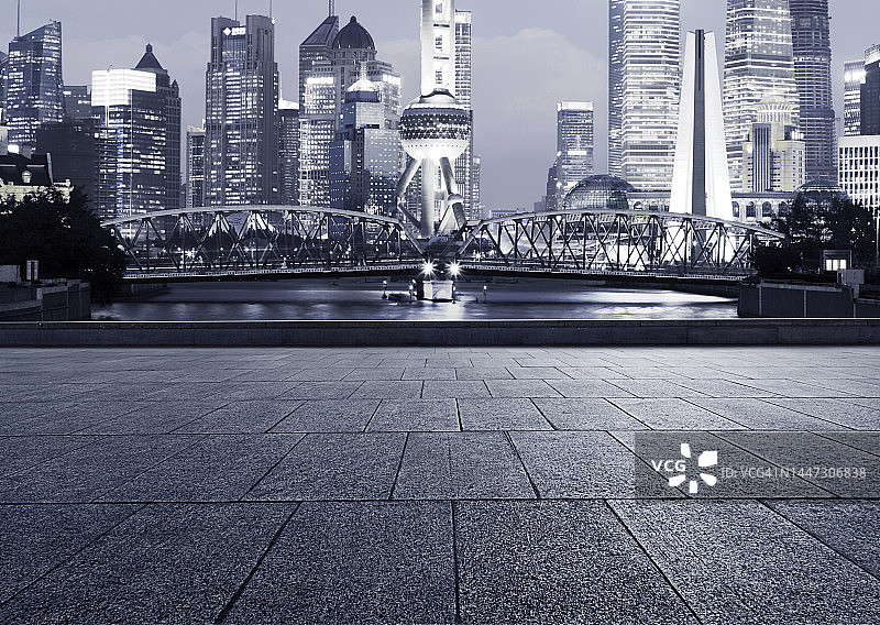 中国上海外滩夜景图片素材