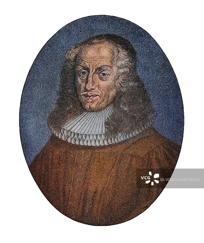 德国路德宗神学家菲利普·雅各布·施佩纳画像图片素材