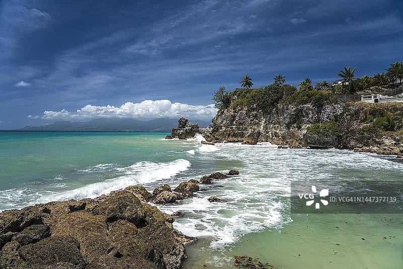 戈西耶附近的维奈格里湾，瓜德罗普岛，法国图片素材