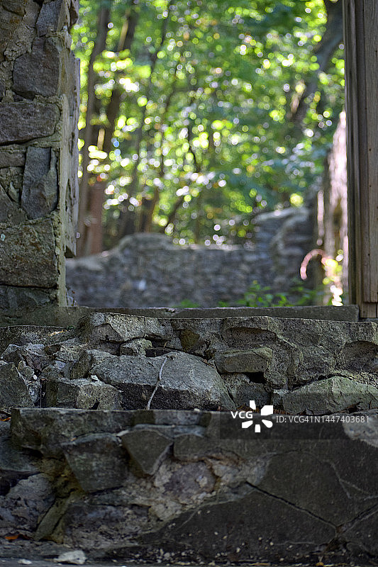 宾夕法尼亚州的古老砖石建筑图片素材
