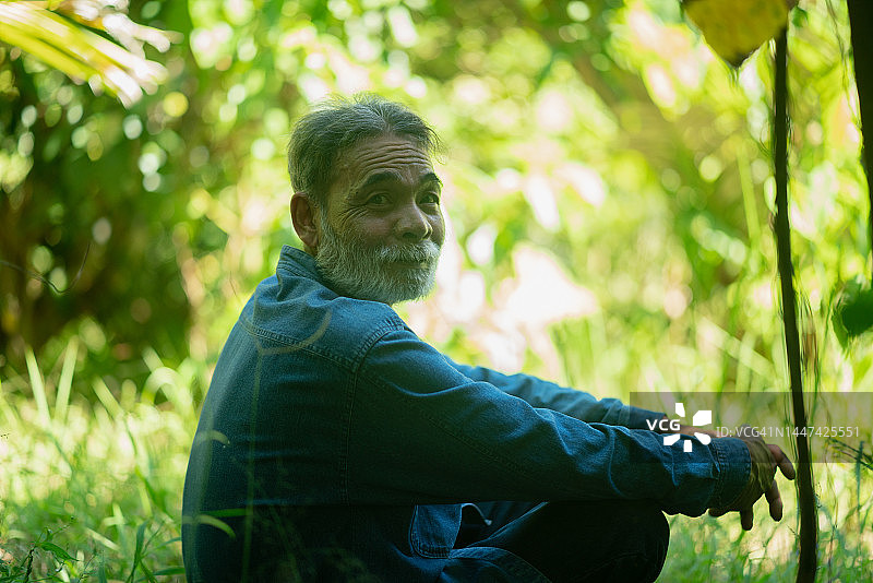 花园里的农业人像图片素材