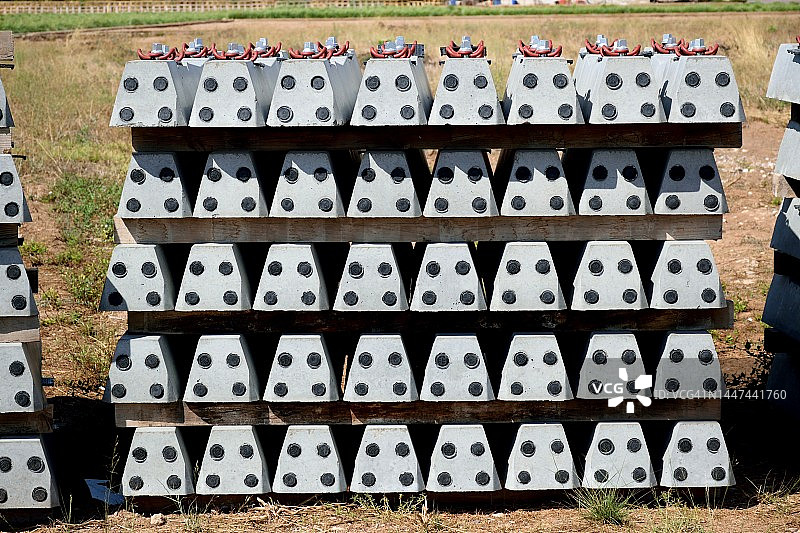 混凝土铁路轨枕图片素材