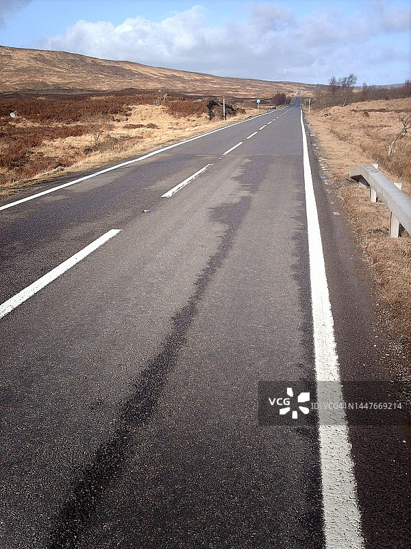 苏格兰西高地兰诺克沼原上的A82公路图片素材