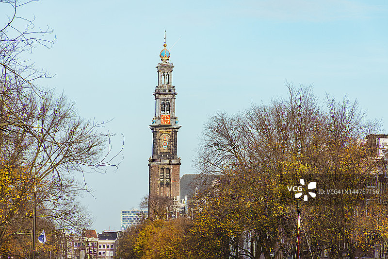 阿姆斯特丹西教堂塔楼图片素材