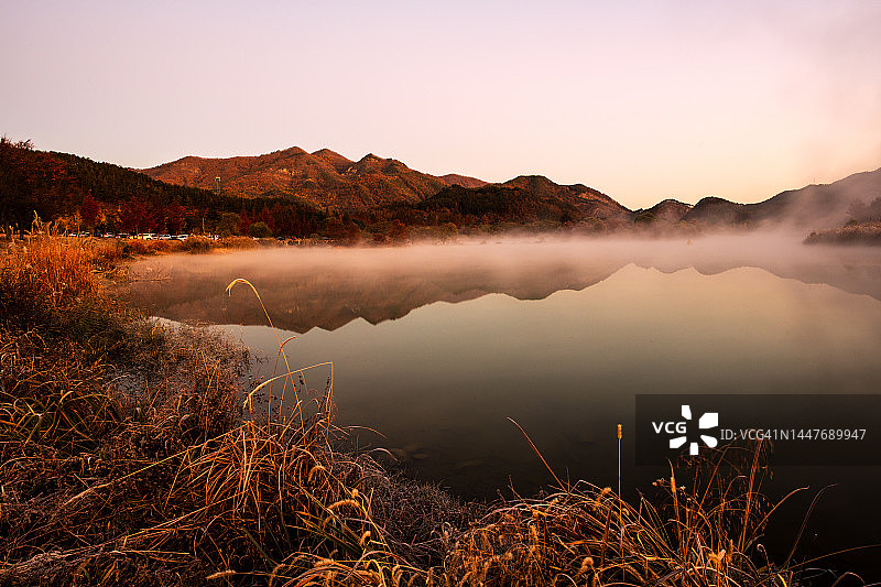 全罗北道镇安郡龙潭湖图片素材