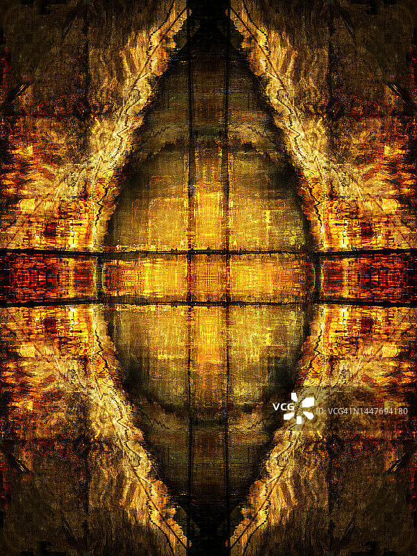 抽象可视化：阿宾顿泰晤士河中世纪石桥下的黎明曙光图片素材