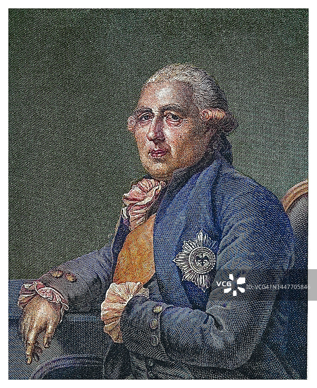普鲁士少将约翰·“汉斯”·鲁道夫·冯·比斯科夫韦德肖像（1741-1803），他是普鲁士国王腓特烈·威廉二世的宠臣和顾问图片素材
